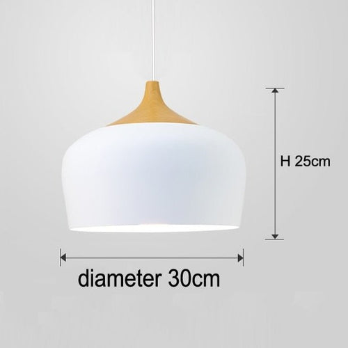 Wood & Aluminum Mid-Century Modern Pendant Chandelier Lighting - The Finishing Touch Decor