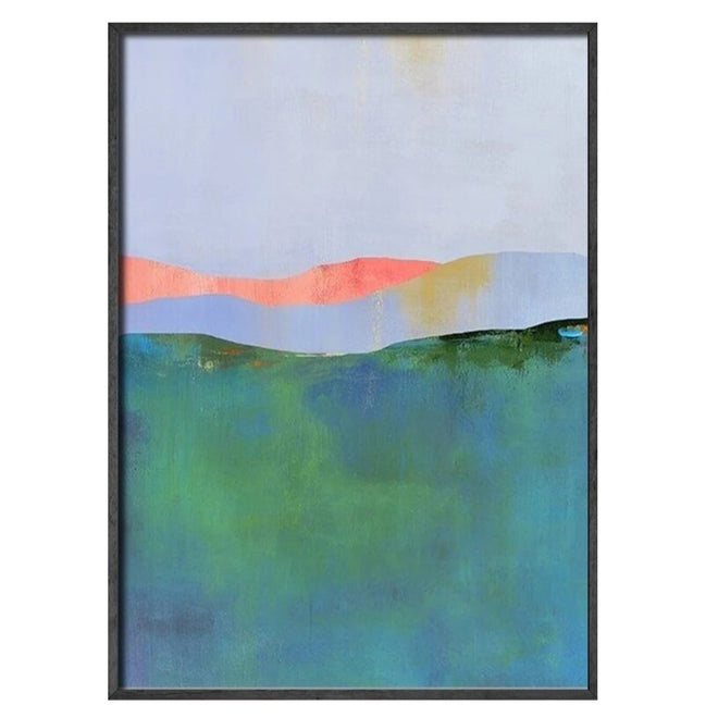 Vivid Color "Mountain Sunrise" on Canvas Print Modern Wall Art - The Finishing Touch Decor