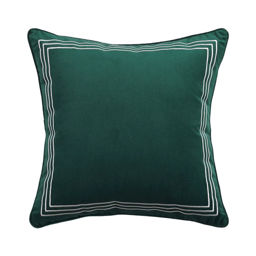 Medicci Home Cushion Cover Square Decorative Pillow Case Modern Simple Geometric Orange Velvet Waist Coussin Sofa Chair 45x45cm