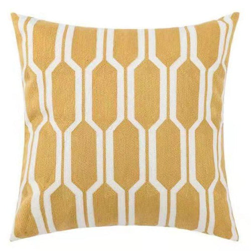 Yellow Green and Blue Floral Fish Motif Maximalist Embroidered Throw Pillows Covers - The Finishing Touch Decor