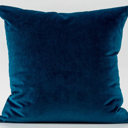 Blue Pillows Geometric Embroidery Cushion Case 45x45 Velvet Decorative Pillow Cover For Sofa Chair Modern Home Decorations