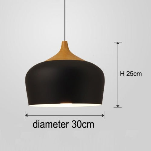 Wood & Aluminum Mid-Century Modern Pendant Chandelier Lighting - The Finishing Touch Decor