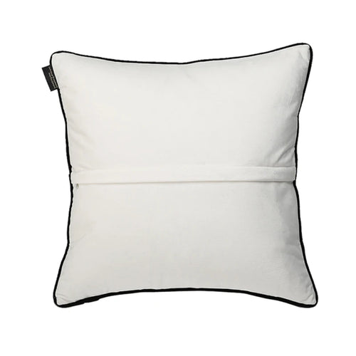 Medicci Home White Velour Cushion Cover Super Soft Velvet Accent Couch Imprint Mid-Century Modern Design Big Pillow Case 50x50cm