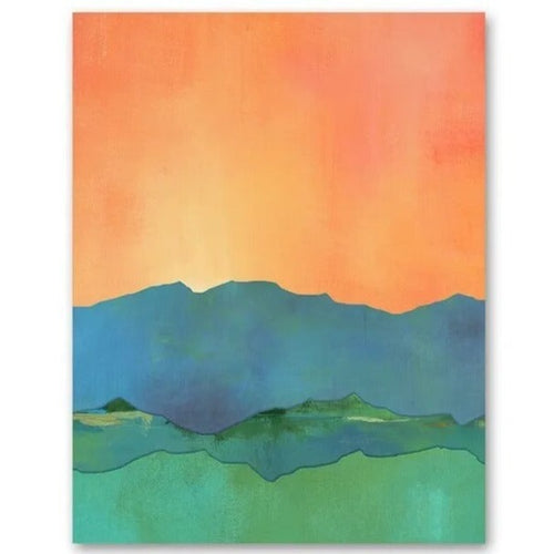 Vivid Color "Mountain Sunrise" on Canvas Print Modern Wall Art - The Finishing Touch Decor