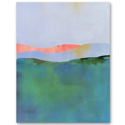 Vivid Color "Mountain Sunrise" on Canvas Print Modern Wall Art - The Finishing Touch Decor
