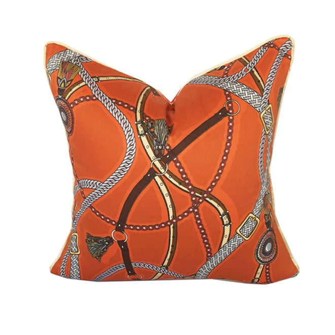 Luxury H Style Paris Orange Throw Pillow Covers - The Finishing Touch Decor