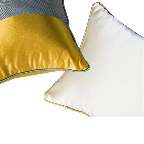 Glamorous Goldenrod Metallic Stripe Throw Pillows