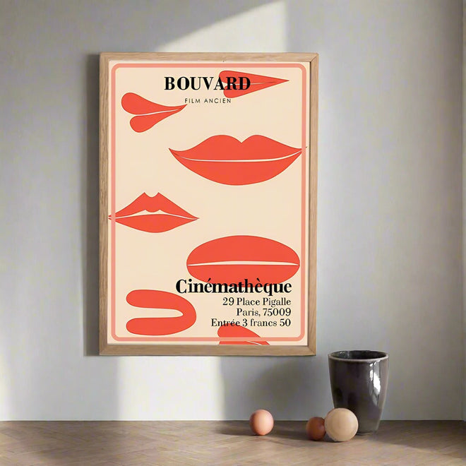 Kiss Vintage French Movie Ad Poster Canvas Wall Print - The Finishing Touch Decor