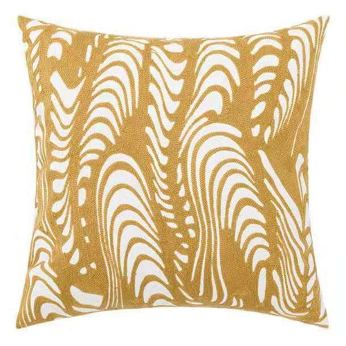 Yellow Green and Blue Floral Fish Motif Maximalist Embroidered Throw Pillows Covers - The Finishing Touch Decor