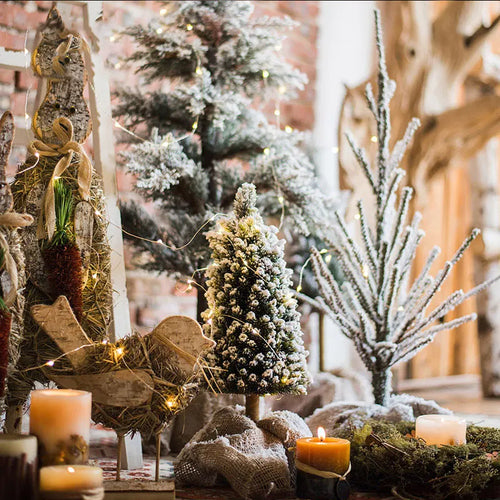 Christmas Tree Desktop Decoration Artificial Cedar Silver Fir Festival Decor Landscaping Home Decor Floor Large Christmas Trees