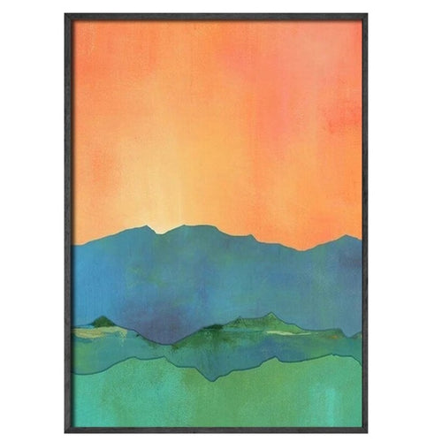Vivid Color "Mountain Sunrise" on Canvas Print Modern Wall Art - The Finishing Touch Decor