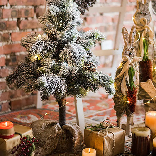 Christmas Tree Desktop Decoration Artificial Cedar Silver Fir Festival Decor Landscaping Home Decor Floor Large Christmas Trees