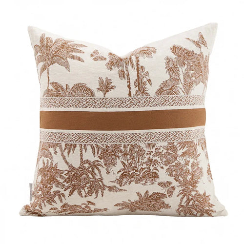 Soft French luxury chenille throw pillow cover from The Finishing Touch Decor showcasing plush beige fabric and elegant texture.