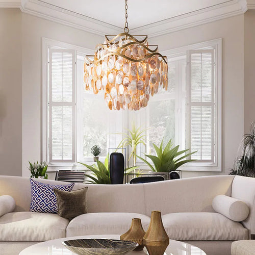 Conch Shell Coastal Pendant Chandelier Lighting - The Finishing Touch Decor