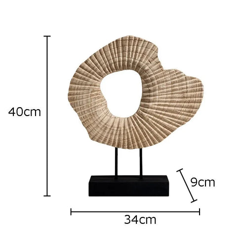 Creative Irregular Carved Wood Art Table Sculpture - The Finishing Touch Decor