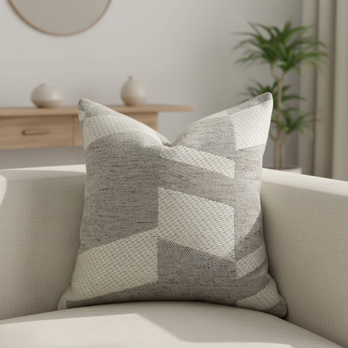 Classic Dove Grey Fabric Throw Pillow Covers