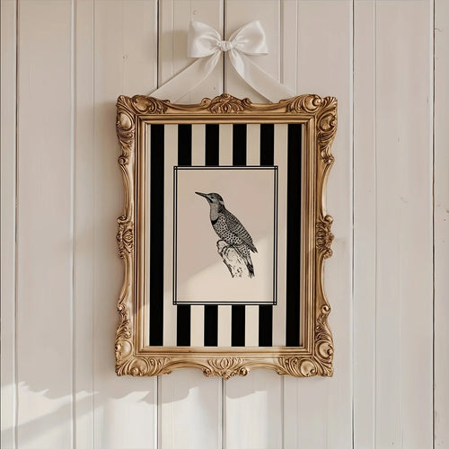 Black Striped Set of 2 Canvas Wall Art Prints