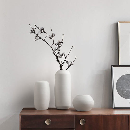 Brushed Handmade Ceramic Modern Minimalist Vases - The Finishing Touch Decor