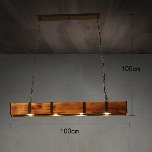 Rustic Wood Beam Farmhouse Vintage Chandelier Pendant Lamp - The Finishing Touch Decor