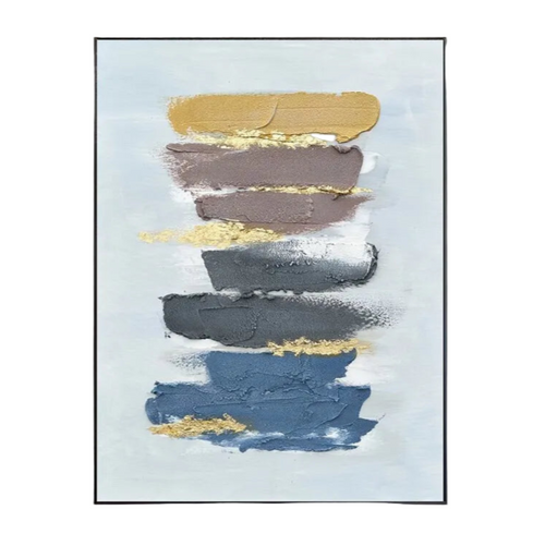 Textured Hand Painted Smudge Abstract Canvas Oil Painting