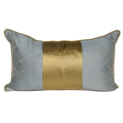 Glamorous Goldenrod Metallic Stripe Throw Pillows