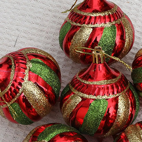 Shatterproof Metallic Painted Christmas Balls 6pcs