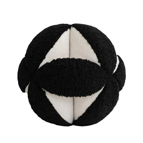 Modern round geometric ball throw pillows by The Finishing Touch Decor, featuring stylish circular patterns and plush fabric.