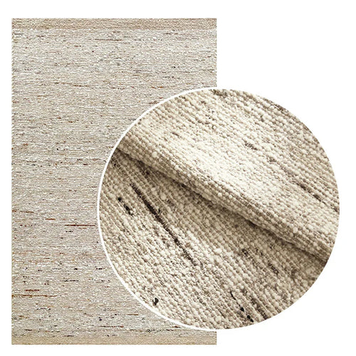 Handmade Woven Wool Textured Area Rug