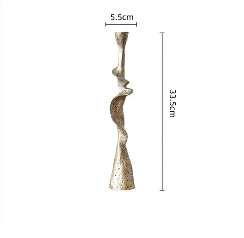 Freeform Aged Silver Resin Candle Holder