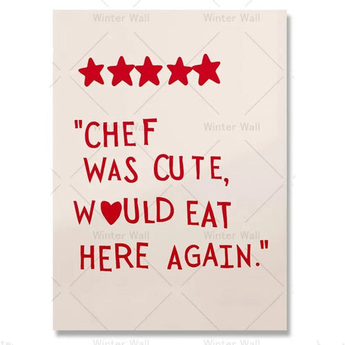 Quirky Kitchen Wall Art Minimalist Cute Quote Canvas Poster Prints - The Finishing Touch Decor