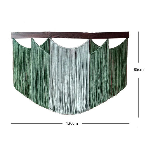 Hanging Yarn-Draped Handmade Wall Art Tapestry