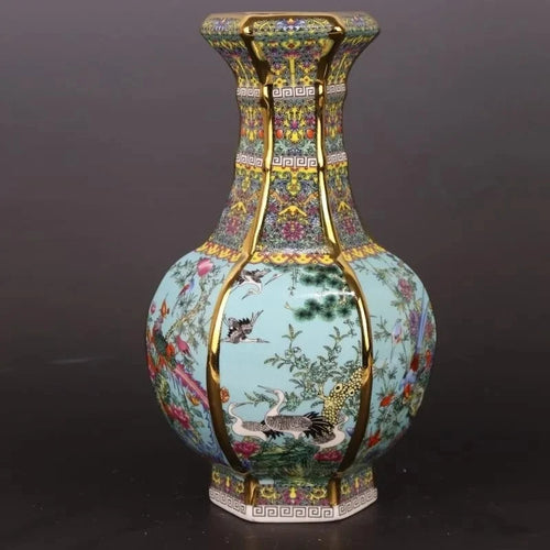 Royal Chinese Porcelain Decorative Flower Jingdezhen Vase - 26cm - The Finishing Touch Decor