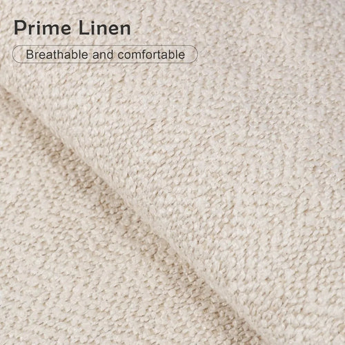 Modern Linen Fleece Ottoman Foot Stool