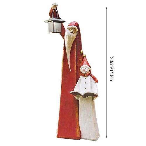 Santa & Snowman Figurine Indoor/Outdoor Statue