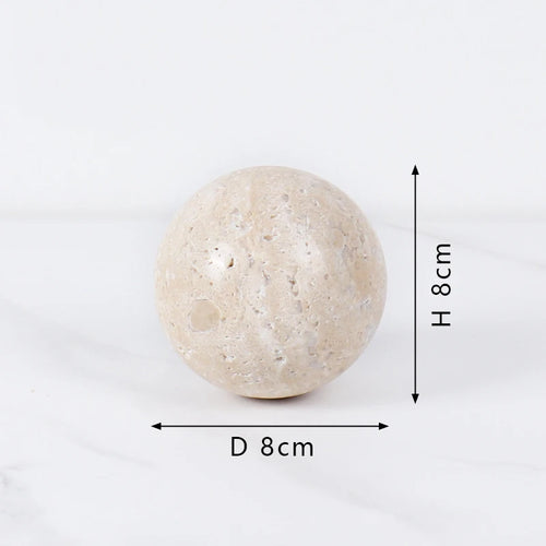 Natural Marble & Travertine Stone Decorative Spheres - The Finishing Touch Decor