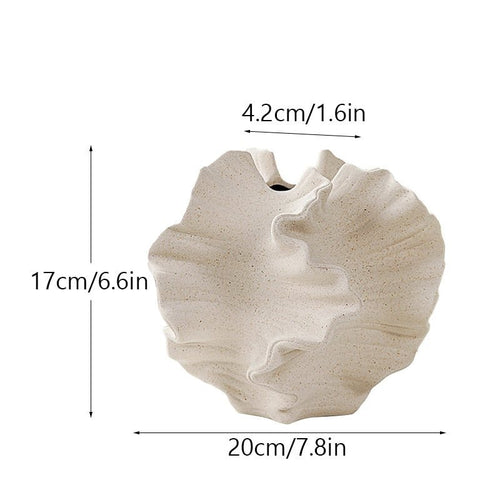 Ceramic "Jelly Ear" Coral Nordic Art Minimalist Vase - The Finishing Touch Decor