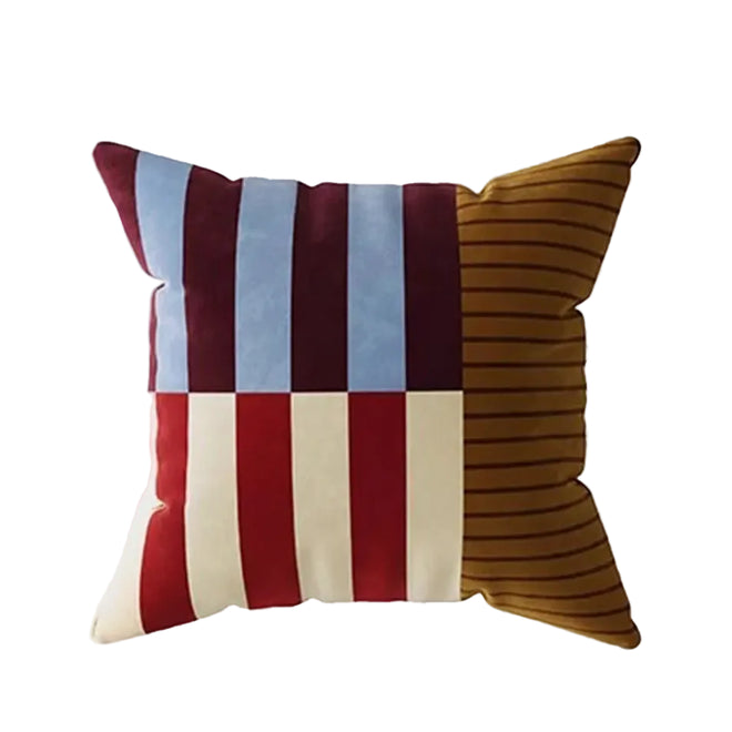 Modern Medieval Stripe Velvet Throw Pillow Cover