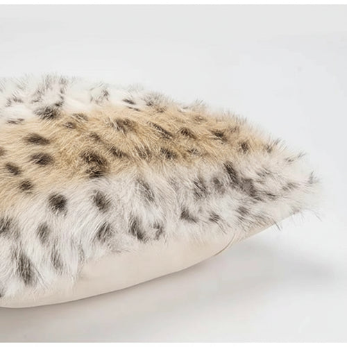 Faux Fur Leopard Spot Pattern Throw Pillow Covers