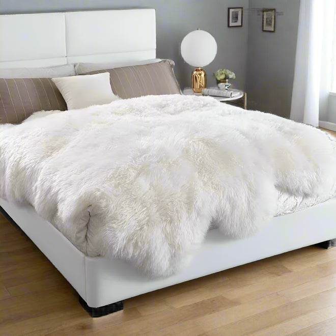 Authentic Natural Australian Real Wool Large Comforter Blankets - The Finishing Touch Decor