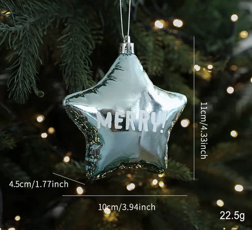 Assorted Large Blue Sparkle Cartoon Tree Ornaments