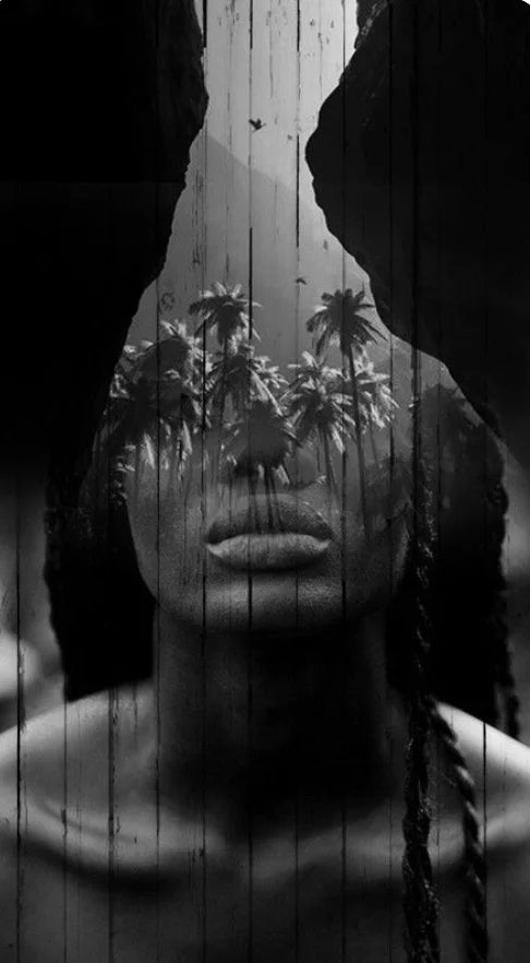 Avant Garde Black & White Female Artistic Headshot Canvas - The Finishing Touch Decor