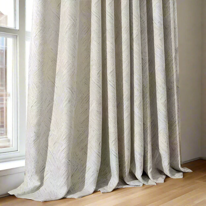 Light luxury chenille blackout curtains, simple modern study room, bedroom bay window, living room floor-to-ceiling window