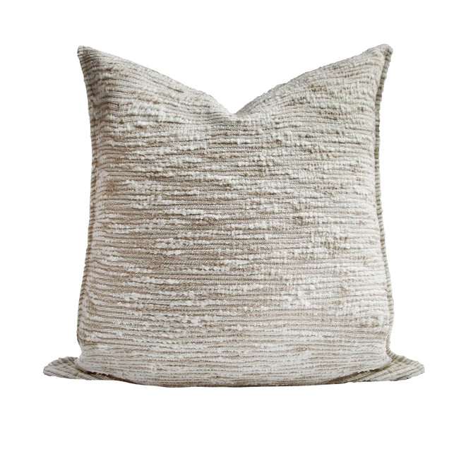 Textured Italian minimalist throw pillow cover from The Finishing Touch Decor, showcasing soft fabric and modern design.