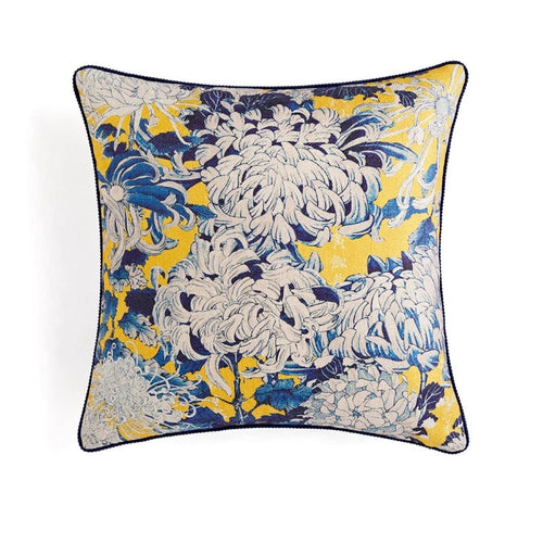 Duck & Lotus Flower Garden Print Throw Pillow Covers - The Finishing Touch Decor