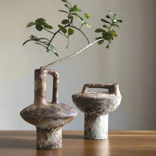 Aged Jingdezhen Ceramic Rough Pottery Vases - The Finishing Touch Decor