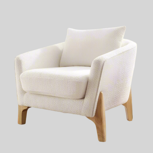 Oversized Upholstered Boucle 31" Accent Armchair