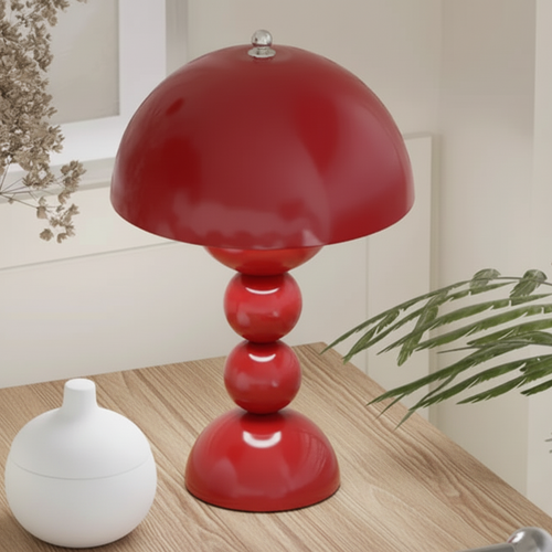 Post-Modern Mushroom Dimmable USB Table Lamp by The Finishing Touch Decor, featuring a unique mushroom-shaped design and soft lighting.