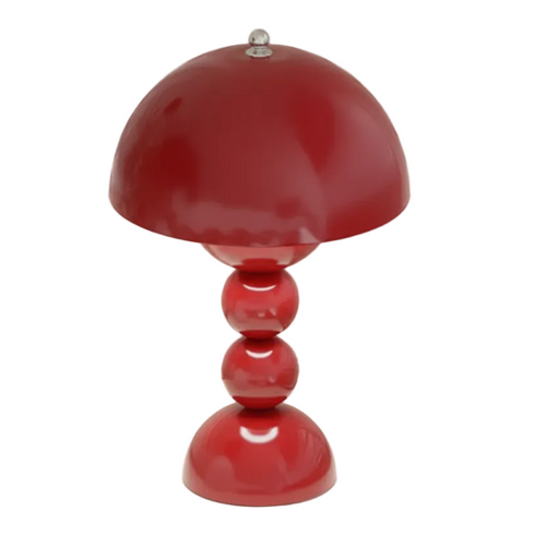 Post-Modern Mushroom Dimmable USB Table Lamp by The Finishing Touch Decor, with a sleek mushroom-shaped design and adjustable lighting.