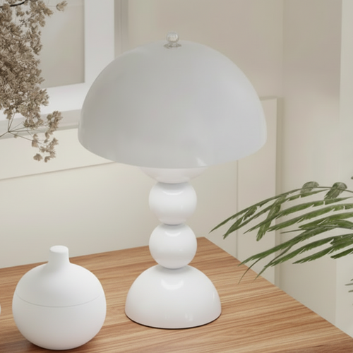 Post-Modern Mushroom USB Table Lamp by The Finishing Touch Decor, dimmable lighting with a sleek, modern design and soft glow.