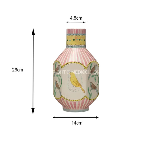 Wilde's Nightingale Birds Porcelain Ceramic Vase